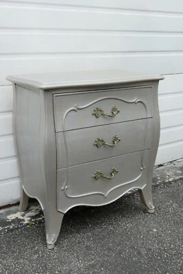 Mesa lateral final mesa de cabeceira cinza prata pintada francesa 2018 - Imagem 1 de 4