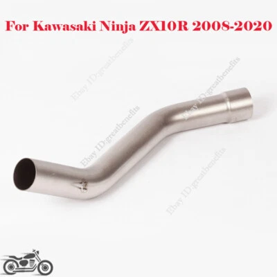 For Kawasaki Ninja ZX10R 2008-2020 51mm Motorcycle Exhaust Mid Link Pipe Slip On - Изображение 1 из 4