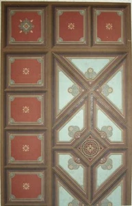Architecture Solives Plafond Décoration lithographie XIXème - Picture 1 of 1