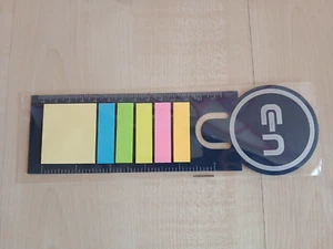 Neu ! Lesezeichen mit Haftnotizen Merkzettel Haftstreifen 2 Größen / 6 Farben - Bild 1 von 3