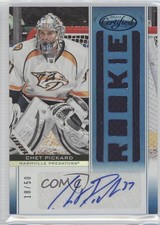 2012-13 Certified Freshman Fabrics Mirror Blue /50 Chet Pickard #182 Rookie RC