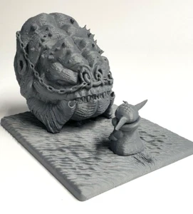 Grogu/Baby Yoda Taming Rancor Model The Book of Boba Fett Diorama 9 Inches Long - Picture 1 of 8
