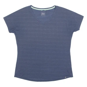 BERGHAUS Womens T-Shirt Blue V-Neck UK 18 - Picture 1 of 6