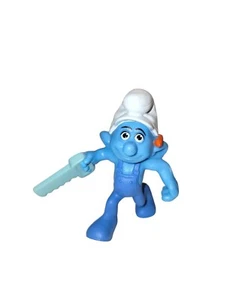 Modellino PVC giocattolo Happy Meal McDonald's Peyo Puffo Handy 2011 - Foto 1 di 10