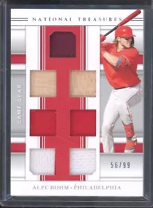 Parche Panini National Treasures 2020 ALEC BOHM #GGMS-AB Game Gear 7/99 Phillies - Imagen 1 de 2