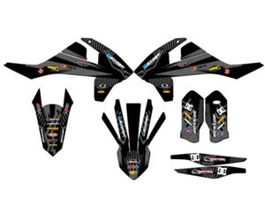 2017-2019 EXC-F MAYHEM Black Senge Graphics Kit Compatible with KTM - Foto 1 di 10