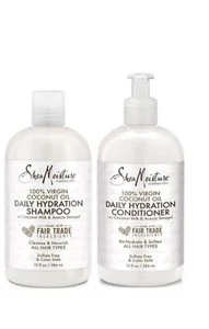 Shea Moisture 100% Virgin Coconut Oil Daily Hydration Shampoo & Conditioner 13oz - Picture 1 of 2