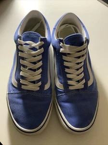 Vans Classic Old Skool Womens Size 10 Blue Athletic Shoes Lace Up Sneakers - Picture 1 of 7