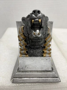 PDU Copper And Silver Color Panther Reain Statue Pedestal Trophy 4" X 3.5" - Picture 1 of 8