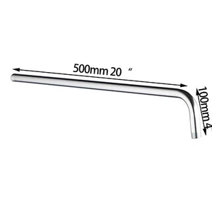 Brazo de ducha cromado redondo montado en la pared de 24 pulgadas de acero inoxidable para baño E-pak - Imagen 1 de 2