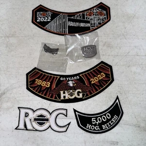 Lot HOG Member 1000 5000 Mileage Patch Pins Harley Davidson - Picture 1 of 7