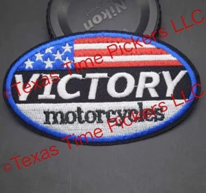 🔥Victory Motorcycles Embroidered Iron On Patch Bike Harley Polaris Indian MC - Picture 1 of 5