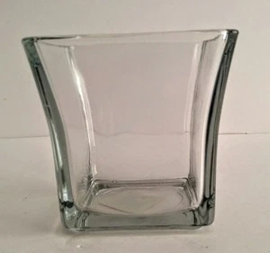 Anchor Hocking Clear Square Flare Votive Glass Vase  A4 - Picture 1 of 5