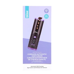 Bliss Cordless Automatic Hair Curler Home Travel Purple USB Charge Ceramic NEW - Picture 1 of 4