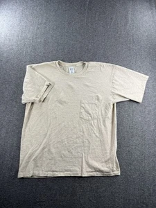 T-shirt vintage anni 90 Gap Distressed colore sabbia tasca taglia XL made in USA - Foto 1 di 5