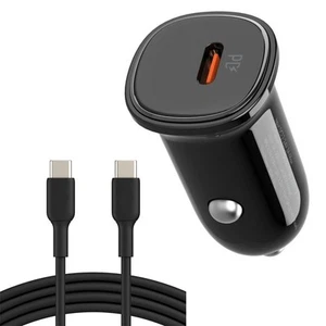 Chargeur Voiture Rapide USB-C 30W Type C Universel avec Câble USB C 3Ft Design Compact - Photo 1 sur 7