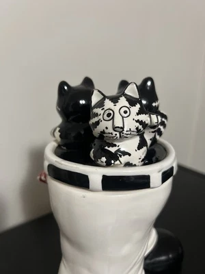 Figuras KLIBAN de colección gatos en pantalones tarro Sigma Tastetter tres gatos RARO Foto 1 de 4