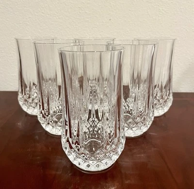 Juego de vasos planos 6~Cristal D’Arques Long Champ Foto 1 de 4