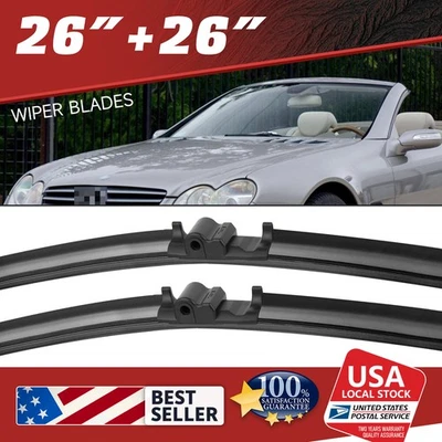 26"+26" Front OEM Windshield Wiper Blades Fit For Mercedes-Benz SL550 2007-2012 - Изображение 1 из 4