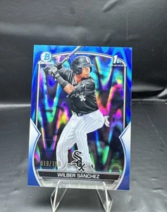2023 Bowman Chrome 1st Baseball BCP-6 Wilber Sanchez /150 Blue Raywave Refractor - Picture 1 of 3