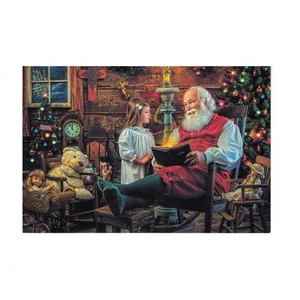 It's Christmas! Grußkarte Weihnachtsmann, Bibel und Kind - Bild 1 von 2