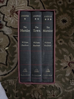 William Faulkner Vintage Snopes Trilogy  1964 Box Set Hamlet Town Mansion Foto 1 de 4