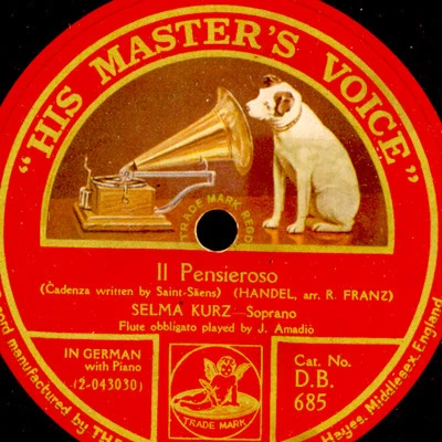 SELMA KURZ -SOPRAN- IlPensieroso -Händel- / Der Vogel im Walde   78rpm   G3505 - Bild 1 von 2