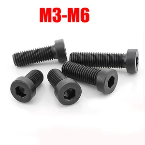 M3-M6 Niedrig Kopf Zylinderschrauben Innensechskant DIN 7984 Schwarz 12.9 Stahl - Picture 1 of 39