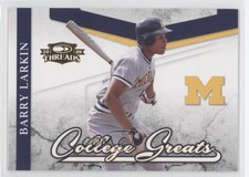 2008 Donruss Threads College Greats Barry Larkin #CG-6 HOF