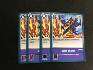 Digimon TCG - Rare - Earth Shaker - BT5-108R - Purple Card Playset!