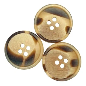 BROWN ANIMAL PRINT 4 HOLE RIM BUTTONS Sizes 15mm 20mm 23mm - Picture 1 of 2