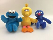 Applause Sesame Street Bean Bag Doll Lot 3 Big Bird Cookie Grover 1997 No Tags