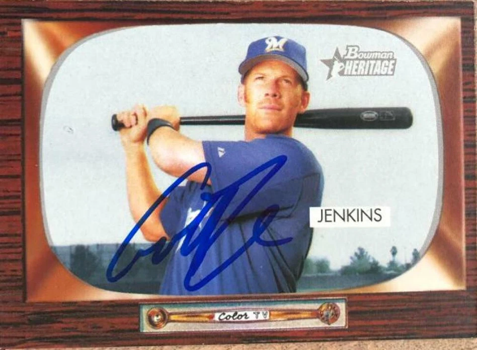 Bowman Heritage #193 2004 autografiado por Geoff Jenkins Foto 1 de 1