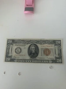 1934A AC $20 Hawaii Dollar PMG 25 Very Fine FR #2305*. Extremely Rare - Picture 1 of 2