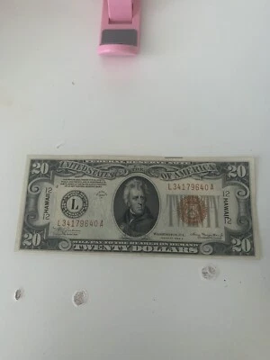 1934A  AC $20 Hawaii Dollar PMG 25 Very Fine FR #2305*. Extremely Rare - Image 1 of 2