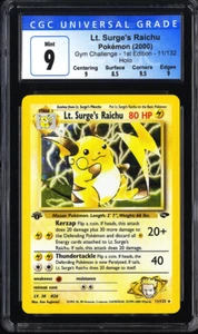2000 Pokemon Lt. Surge's Raichu 11/132 Gym Challenge - 1st Edition Holo CGC 9 - Picture 1 of 1