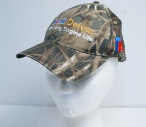 NASCAR Baseball Cap Camo Curved Brim Embroidered Logo Mobil Delvac Never Worn - Picture 1 of 6