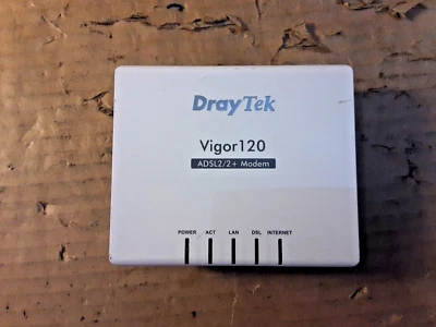 DrayTek Vigor120 ADSL2/2+ Modem V2 with No  power adapter - Image 1 of 4