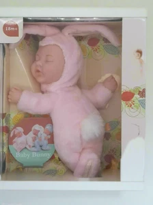 Anne Geddes 9 pulgadas Baby Pink Bunny Doll - Bean Filled Soft Body Collection - Imagen 1 de 24