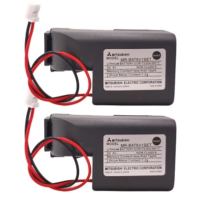 Batería Li-ion 6V MITSUBISHI MR-BAT6V1SET MR-J4 2 piezas Foto 1 de 4