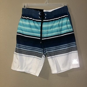 Zero Exposure Mens Swim Trunks Lined Blue White Size Small T2 - Picture 1 of 5
