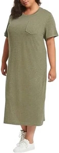 NWT Jessica Simpson Women's Short Sleeve Maxi Dress Green Size M $50 EE012 - Picture 1 of 3