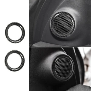 For Grand Cherokee 2011-2020 Carbon Fiber Front Door Speaker Decor Cover Trim - Imagen 1 de 10