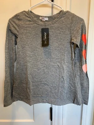 NEW w/tags Joah Love LA Long-sleeve Hearts On Sleeve T-shirt Girls Size 12 - Image 1 of 4