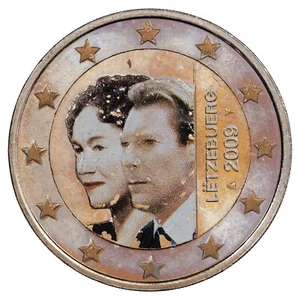 Luxemburgo - 2 Euros Coloreada 2009-90 Años Advent Grande-Duchesse Charlotte - Imagen 1 de 2