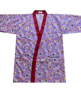 Women Sushi Server Uniform Sushi Server Happi Coat Flowers Happi Coat Kimono NEW - Picture 1 of 2