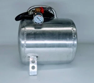 Granatelli Portable 2.5 gal Aluminum Auxiliary Air Tank with Gauge/Hose 900103