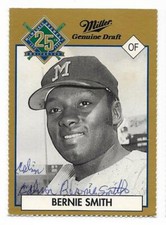 BERNIE SMITH 1994 25TH ANNIVERSARY MILLER BREWING AUTOGRAPHED SIGNED BREWERS