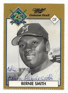 BERNIE SMITH 1994 25TH ANNIVERSARY MILLER BREWING AUTOGRAPHED SIGNED BREWERS
