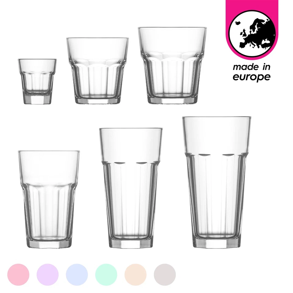LAV Aras Glass Tumblers Whisky Juice Cocktail Drinking Glassware Gift Set - image 1 of 1
